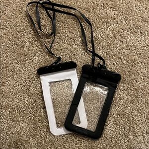 Universal Waterproof Phone Pouch - Black and White